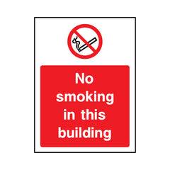 No Smoking In This Building - Portrait Sign SP058 SP PT1