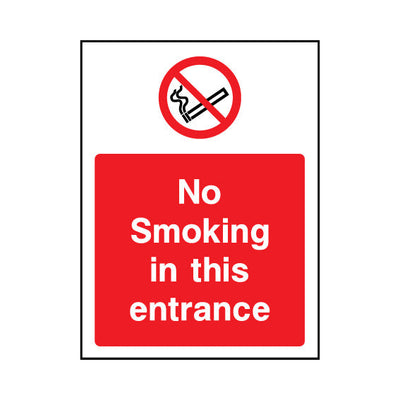 No Smoking In This Entrance - Portrait Sign SP061 SP PT1