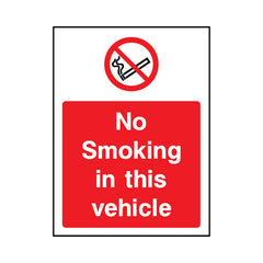 No Smoking In This Vehicle - Portrait Sign SP055 SP PT1