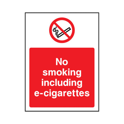 No Smoking Including E-cigarettes - Portrait Sign SP064 SP PT1