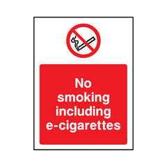 No Smoking Including E-cigarettes - Portrait Sign SP064 SP PT1