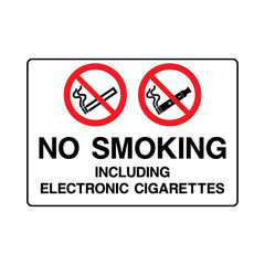 No Smoking Including Electronic Cigarettes - Landscape Sign v2 SP084 SP LN1