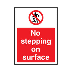 No Stepping On Surface - Portrait Sign GP097 GP PT1