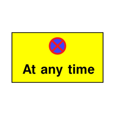 No Stopping At Any Time (traffic) Sign - Landscape Sign RRTS038 RRT LN2