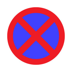 No Stopping (traffic) - Square Sign RRTS020 RRT SQ1