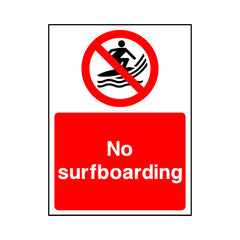 No Surfboarding - Portrait Sign WS011 WS PT1