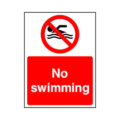 No Swimming - Portrait Sign WS001 WS PT1