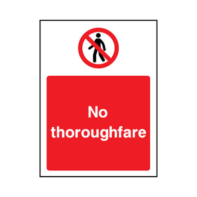 No Thoroughfare v3 - Portrait Sign - PT1 AR036 AR