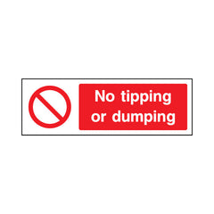 No Tipping Or Dumping - Landscape Sign GP025 GP LN3