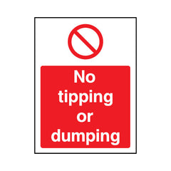 No Tipping Or Dumping - Portrait Sign GP088 GP PT1