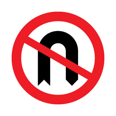 No U-turns (traffic) - Square Sign RRTS031 RRT SQ1