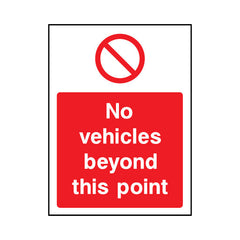 No Vehicles Beyond This Point v2 - Portrait Sign - PT1 AR037 AR