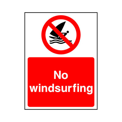 No Windsurfing - Portrait Sign WS006 WS PT1