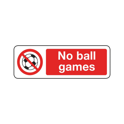 No Ball Games Sign