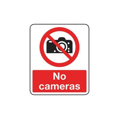 No Cameras Sign
