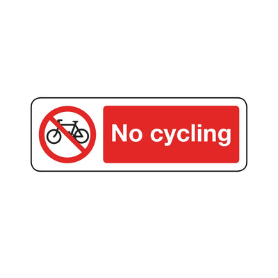 No Cycling Sign