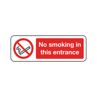 No Smoking In This Entrance Sign