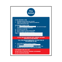 Fire Action v18 - Portrait Sign FA013 FA PT1