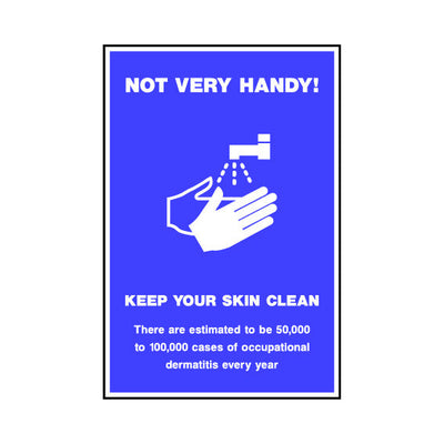 Not Very Handy! Keep Your Skin Clean - Portrait Sign SAP012 SAP PT1