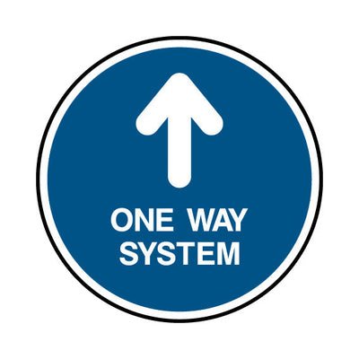 One Way System - Arrow Up Circle - Circle Sign FG027 FG CR1