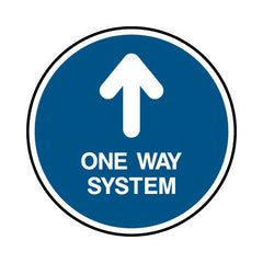 One Way System - Arrow Up Circle - Circle Sign FG027 FG CR1