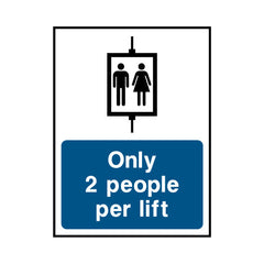 Only 2 People Per Lift - Portrait Sign LS030 LS PT1