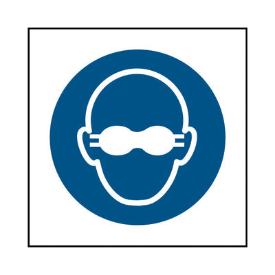 Opaque Eye Protection Must Be Worn - Eye Protection Icon - Square Sign PPE061 PPE SQ1