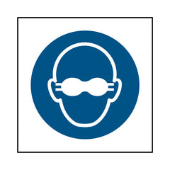 Opaque Eye Protection Must Be Worn - Eye Protection Icon - Square Sign PPE061 PPE SQ1