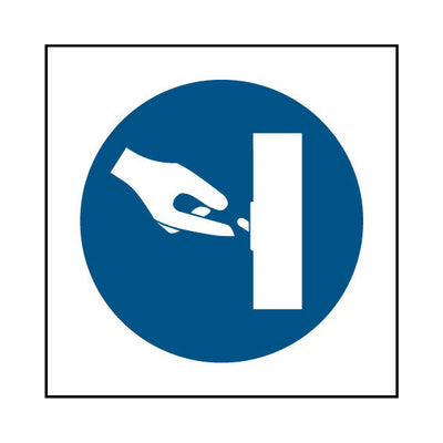 Operate Switch As Directed - Square Sign MM013 MP SQ1