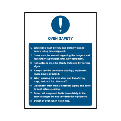 Oven Safety Info - Portrait Sign FPH021 FPH PT1