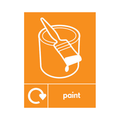 Paint Recycling & Icon - Portrait Sign OR037 OR PT1