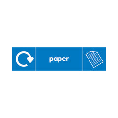 Paper Recycling & Icon - Landscape Sign PAP022 PAP LN3