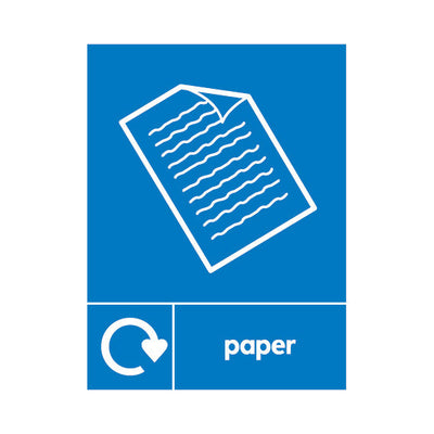 Paper Recycling & Icon - Portrait Sign PAP045 PAP PT1