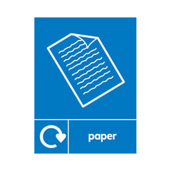 Paper Recycling & Icon - Portrait Sign PAP045 PAP PT1
