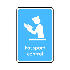 Passport Control - Portrait Sign IS036 IS PT1