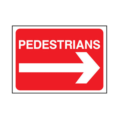 Pedestrians (Arrow Right) - Landscape Sign TRTW005 TRTW LN1