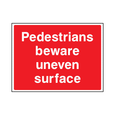 Pedestrians Beware Uneven Surface - Landscape Sign - LN1 CN087 CN