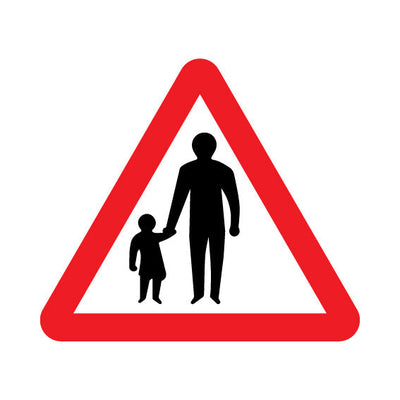 Pedestrians In Road Ahead - Landscape Sign UKT043 UKT LN1