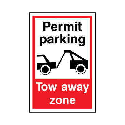 Permit Parking - Tow Away Zone - Portrait Sign P046 PA PT1