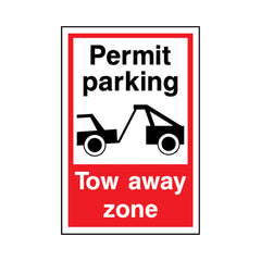 Permit Parking - Tow Away Zone - Portrait Sign P046 PA PT1