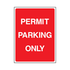 Permit Parking Only - Portrait Sign P078 PA PT1