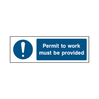Permit To Work Must Be Provided - Landscape Sign MG004 MG LN3