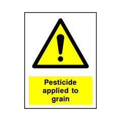 Pesticide Applied To Grain - Portrait Sign - PT1 CA037 CA