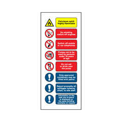 Petroleum Spirit - Highly Flammable (fuel Station Safety) - Portrait Sign GS038 GS PT2