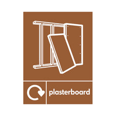 Plasterboard Recycling With Large Icon - Portrait Sign - PT1 BMR036 BMR