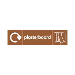 Plasterboard With Icon & Recycling Symbol - Landscape Sign - LN3 BMR016 BMR