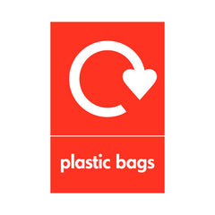 Plastic Bags Recycling - Portrait Sign PLA017 PLA PT1