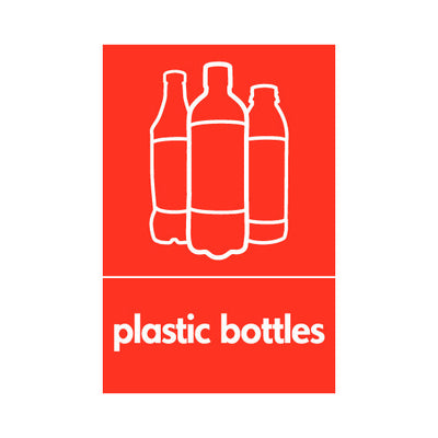 Plastic Bottles & Icon (v1) - Portrait Sign PLA022 PLA PT1