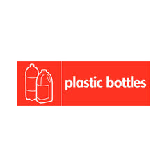 Plastic Bottles & Icon (v2) - Landscape Sign PLA009 PLA LN3