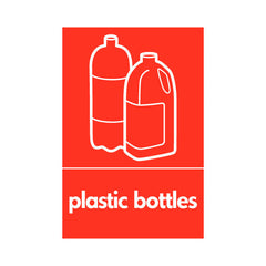 Plastic Bottles & Icon (v2) - Portrait Sign PLA023 PLA PT1